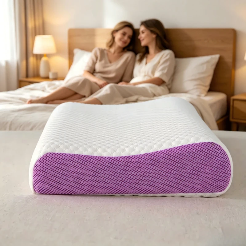 Purple Zero Pressure Pectin Gel Pillow, Breathable Air Layer TPE Structure, Washable Ergonomic Cervical Pillow for Adult Sleepin
Purple Zero Pressure Pectin Gel Pillow, Breathable Air Layer TPE Structure, Washable Ergonomic Cervical Pillow for Adult Sleepin