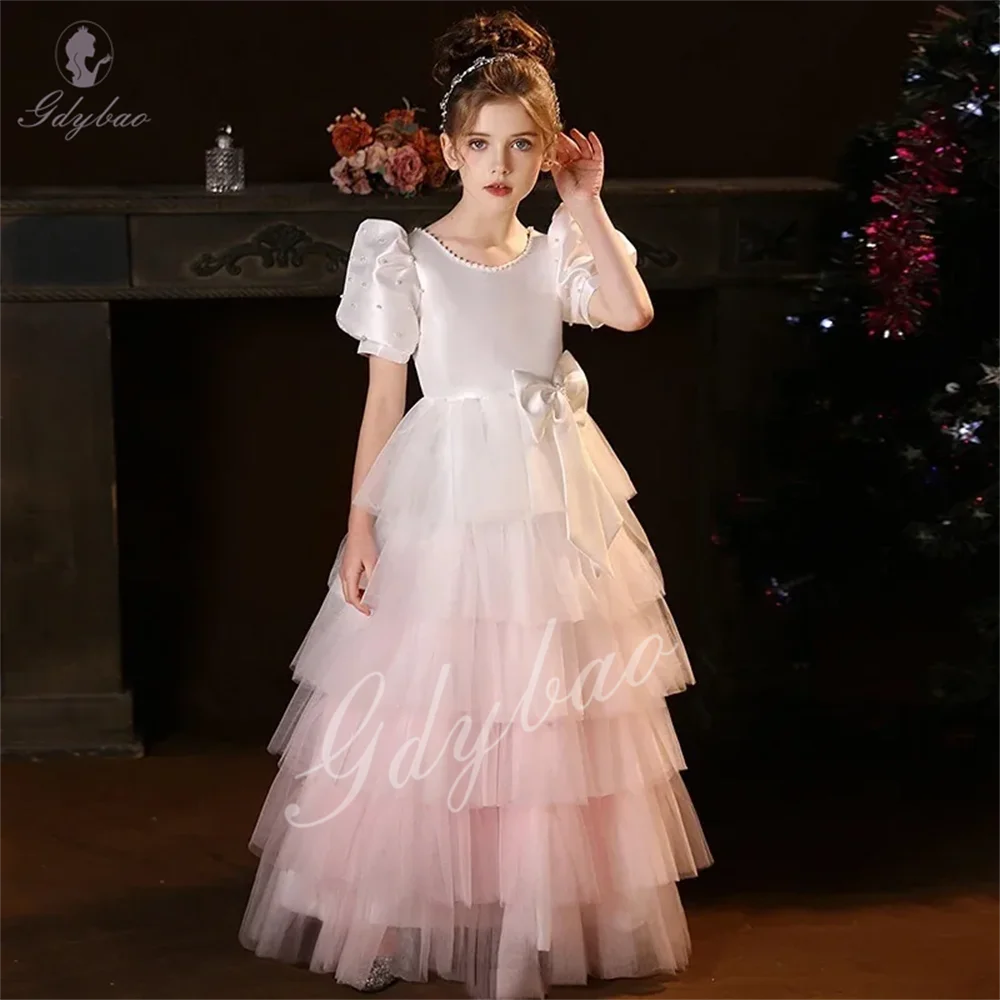Girls Princess Dresses Children Birthday Clothes Wedding Elegant Pearl First Communion Layering Flower Girl Outfits
Girls Princess Dresses Children Birthday Clothes Wedding Elegant Pearl First Communion Layering Flower Girl Outfits