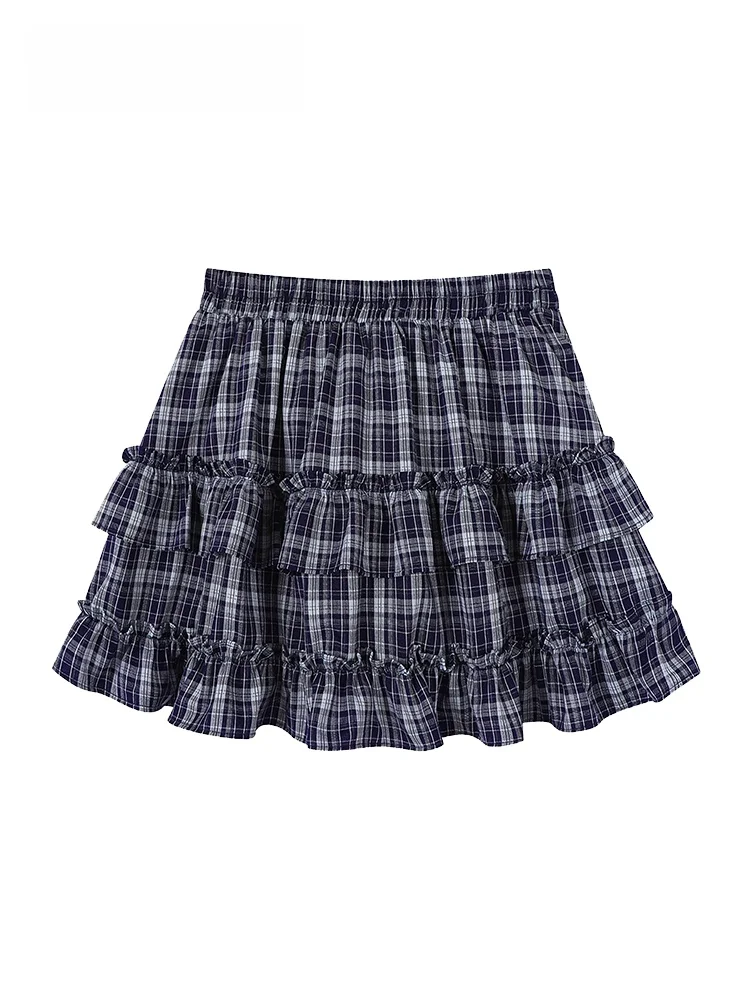 High Waist Plaid Short Skirt for plus Size Women Summer Casual Fashionable Loose Fit Korean Style Cake Skirt Polyester Blend
High Waist Plaid Short Skirt for plus Size Women Summer Casual Fashionable Loose Fit Korean Style Cake Skirt Polyester Blend