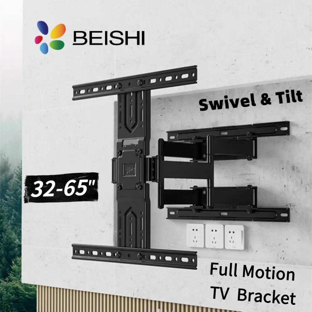 Telescopic Full Motion TV Wall Mount -Extending Articulating Arms Wide Swivel & Tilt for 32-65" Flat/Curved TVs, VESA 400x400mm
Telescopic Full Motion TV Wall Mount -Extending Articulating Arms Wide Swivel & Tilt for 32-65" Flat/Curved TVs, VESA 400x400mm