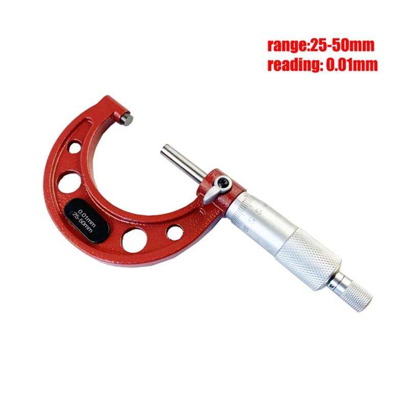 【HOT】4 Piece 0-25Mm-50Mm-75Mm-100Mm Outside Micrometer Set With Standards Ratchet Stop Red Metal 0-100Mm Range 0.01Mm Graduation
【HOT】4 Piece 0-25Mm-50Mm-75Mm-100Mm Outside Micrometer Set With Standards Ratchet Stop Red Metal 0-100Mm Range 0.01Mm Graduation