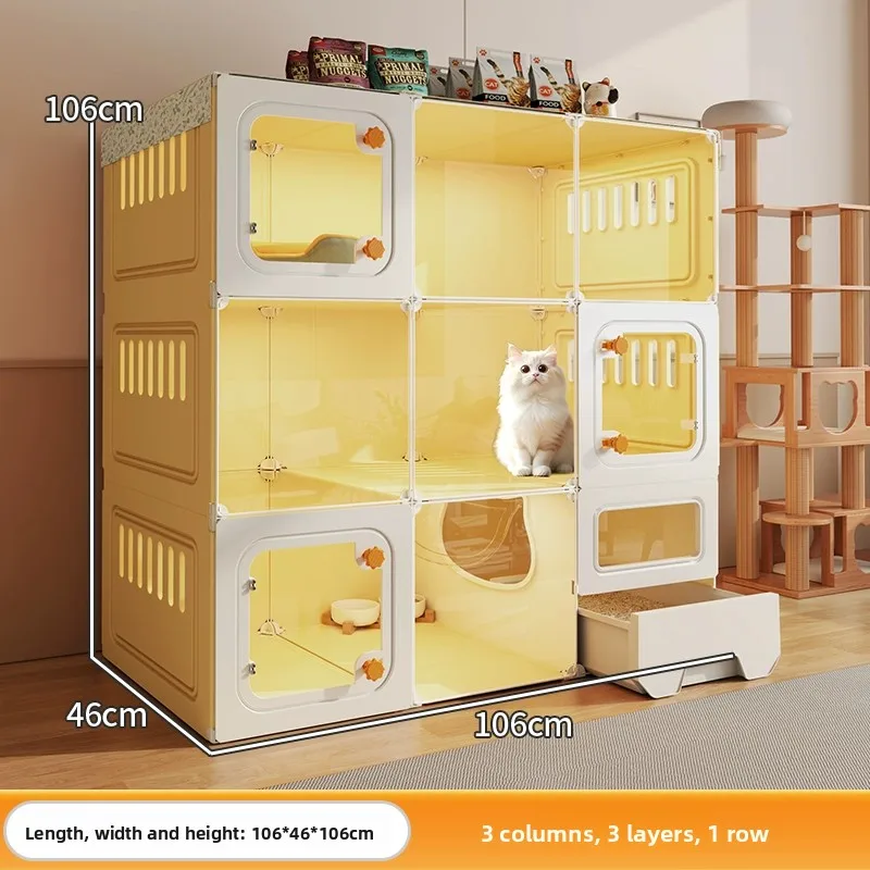 Cat Villa with Free Space Indoor Cat Bed Toilet One Room One Hall One Bath Cat Cage for Home
Cat Villa with Free Space Indoor Cat Bed Toilet One Room One Hall One Bath Cat Cage for Home