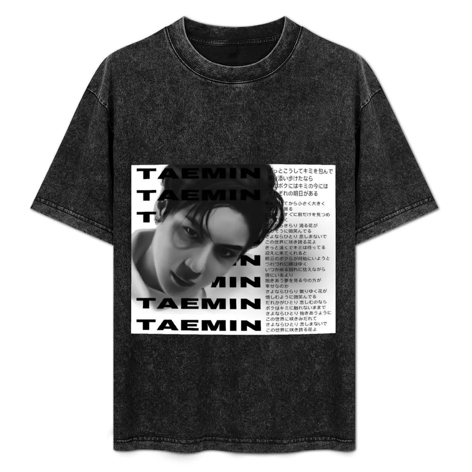 TAEMIN SHINee black and white T-Shirt Creative Graphic Tee Shirt
TAEMIN SHINee black and white T-Shirt Creative Graphic Tee Shirt