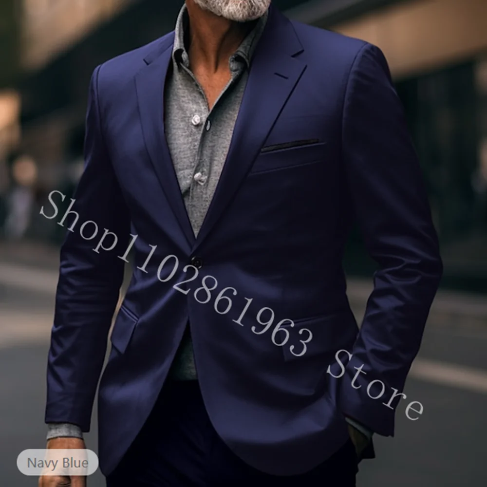 New Arrival Navy Blue Men's Suits Custom Made Formal Suits Men Wedding Groom Slim Fit Tuxedos Blazer Pants Trajes De Hombre
New Arrival Navy Blue Men's Suits Custom Made Formal Suits Men Wedding Groom Slim Fit Tuxedos Blazer Pants Trajes De Hombre