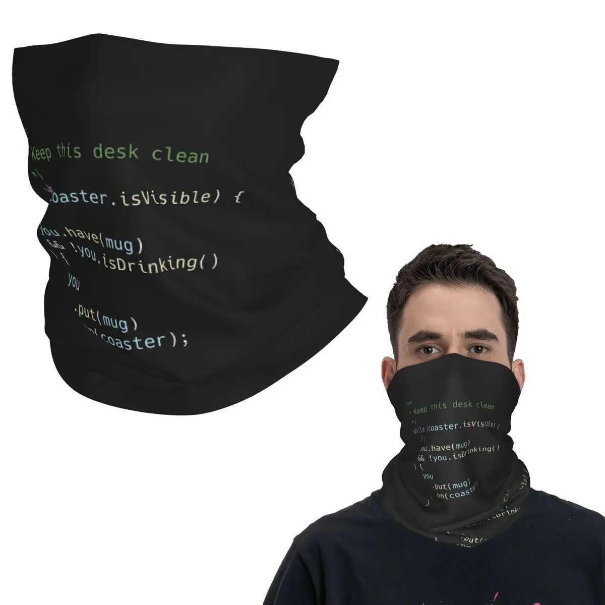 The Perfect Coaster For Programmers Bandana Neck Gaiter Printed Face Scarf Multi-use Balaclava Riding Unisex Adult