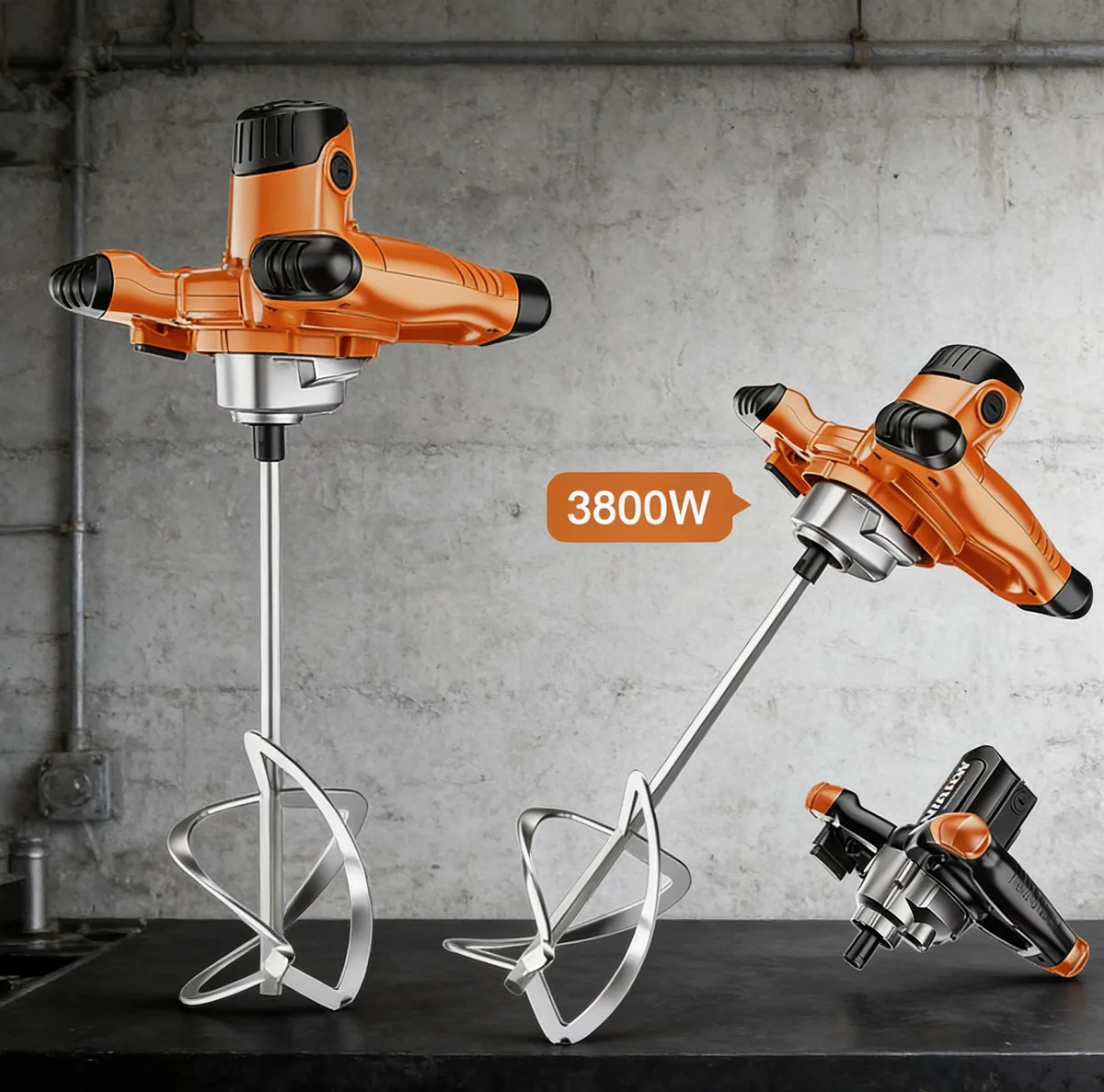 Electric Cement Mixer Paint Cement Plaster Mortar Mixing Machine Coating Mixer High Power Mixer with 6 Gear Adjustable Speed
Electric Cement Mixer Paint Cement Plaster Mortar Mixing Machine Coating Mixer High Power Mixer with 6 Gear Adjustable Speed