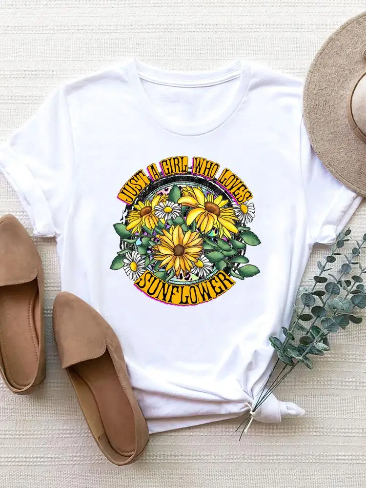 Sweet Flower Lovely Style Clothing Tee Basic Women Clothes Print T Shirt Short Sleeve Summer Top Fashion Graphic T-shirt
Sweet Flower Lovely Style Clothing Tee Basic Women Clothes Print T Shirt Short Sleeve Summer Top Fashion Graphic T-shirt