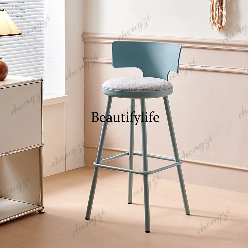 Plastic Cushions Back Bar Stools High Minimalist Nordic Dining Bar Stools Kitchen Modern Blue Sillas De Comedor Home Furniture
Plastic Cushions Back Bar Stools High Minimalist Nordic Dining Bar Stools Kitchen Modern Blue Sillas De Comedor Home Furniture