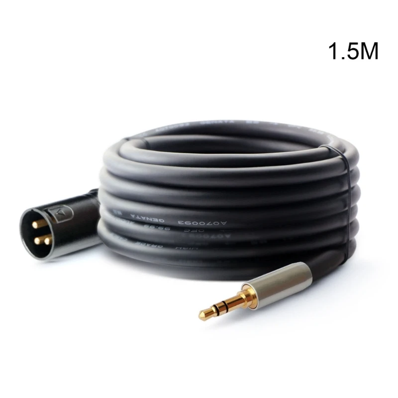 3.5mm to Cable, Unbalanced 1/8 inch Mini Jack-TRS Stereo- Male to Male Microphone Audio-Cable
3.5mm to Cable, Unbalanced 1/8 inch Mini Jack-TRS Stereo- Male to Male Microphone Audio-Cable
