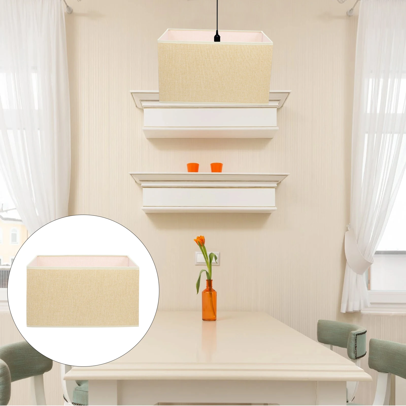 Linen Table Lamp Shade Simple Style Lampshade Panel Cloth Square Desktop Light Decoration Cover Fabric Chandelier Non-dazzling
Linen Table Lamp Shade Simple Style Lampshade Panel Cloth Square Desktop Light Decoration Cover Fabric Chandelier Non-dazzling