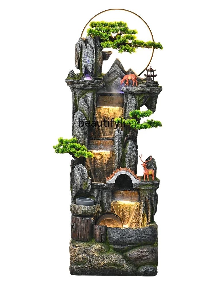 Floor-to-ceiling rockery flowing water ornament circulating water office interior landscape decoration landscape
Floor-to-ceiling rockery flowing water ornament circulating water office interior landscape decoration landscape