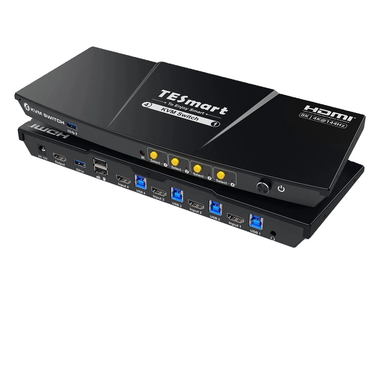 TESmart 4-Port 8K60 H D 2.1 KVM Switch W/ ADI Chip EDID 4K144Hz For Gaming 4 PCs 1 Mon tor USB 3.0 4x1 KVM Switches
TESmart 4-Port 8K60 H D 2.1 KVM Switch W/ ADI Chip EDID 4K144Hz For Gaming 4 PCs 1 Mon tor USB 3.0 4x1 KVM Switches