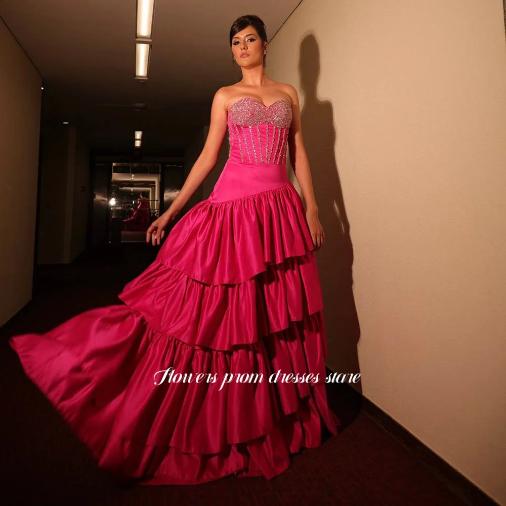 Flowers Sweetheart Party Dress Layers Prom Dress Beading Evening Dress Fish Boned Formal Occasion Dress Customized
Flowers Sweetheart Party Dress Layers Prom Dress Beading Evening Dress Fish Boned Formal Occasion Dress Customized