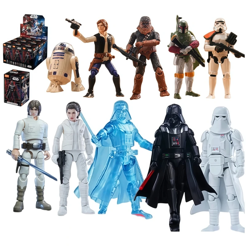 Star Wars VOL2 Blind Box Poseable Model Kit Darth Vader Luke Skywalker Han Solo etc 10cm Buildable Movable Action Figure Gift
Star Wars VOL2 Blind Box Poseable Model Kit Darth Vader Luke Skywalker Han Solo etc 10cm Buildable Movable Action Figure Gift