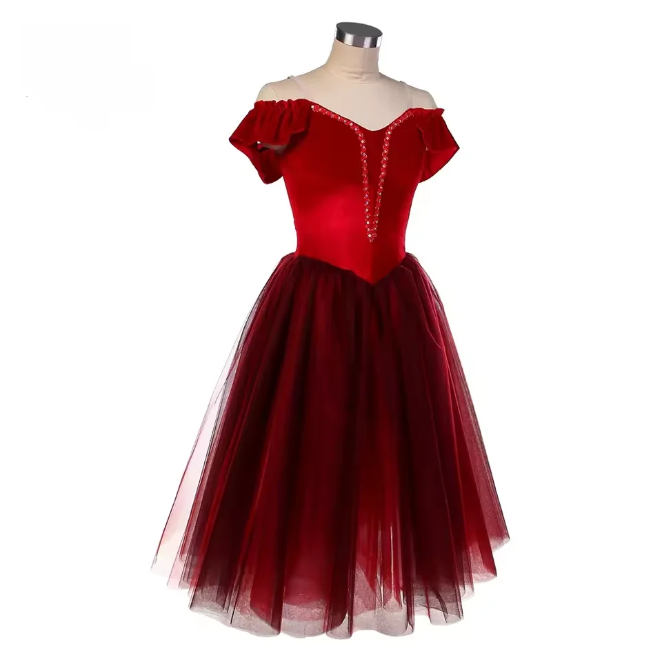 Red Blue Velvet Ballet Dress for Girls Knee Length Adult Tulle Skirt Romantic Dance Costume for Professional Stage Performance
Red Blue Velvet Ballet Dress for Girls Knee Length Adult Tulle Skirt Romantic Dance Costume for Professional Stage Performance