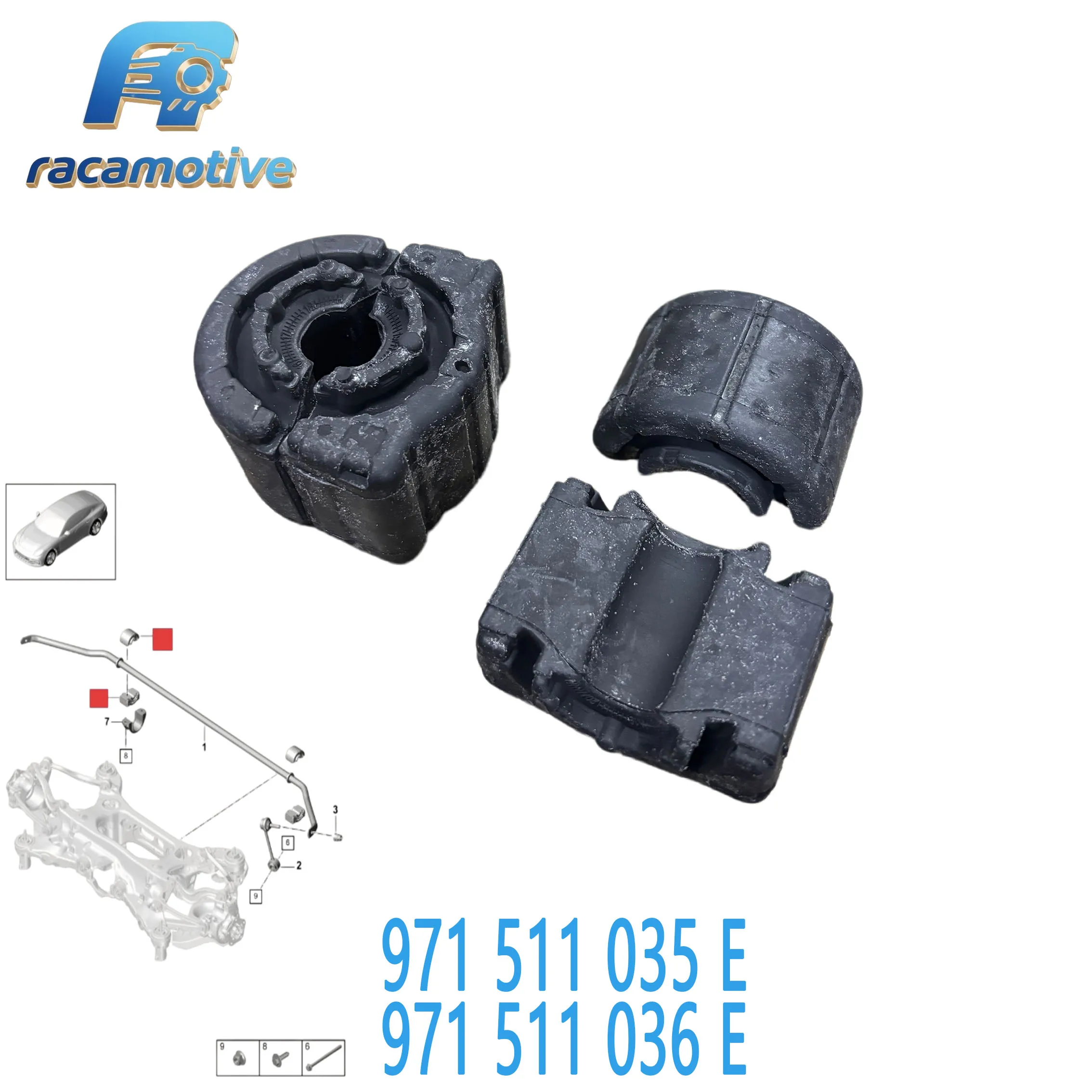 971511035E 971511036E Suitable for Porsche Panamera (971) 2016-2024 Rear Axle Stabilizer Bar Rubber Mount Bushing Kit
971511035E 971511036E Suitable for Porsche Panamera (971) 2016-2024 Rear Axle Stabilizer Bar Rubber Mount Bushing Kit