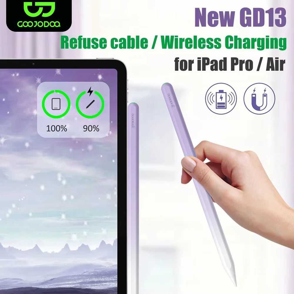 GOOJODOQ GD13 Stylus Pen for iPad Pencil Air 4 5 Pro 11 12.9 2018 2020 2021 Mini 6 Palm Rejection
GOOJODOQ GD13 Stylus Pen for iPad Pencil Air 4 5 Pro 11 12.9 2018 2020 2021 Mini 6 Palm Rejection