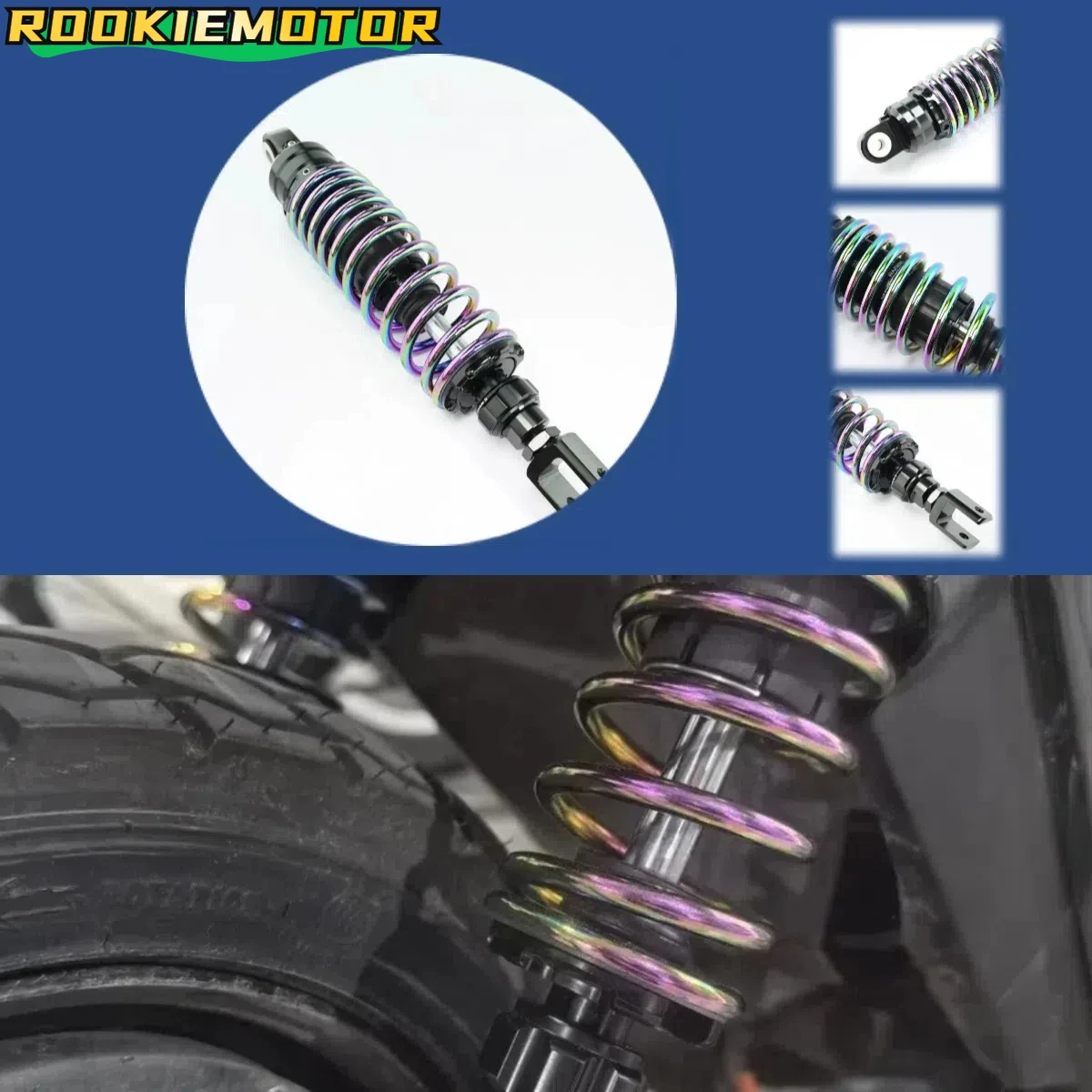 320MM Motorcycle Adjustable Pressure Rear Shock Damper Rear Spring Shock Absorber
320MM Motorcycle Adjustable Pressure Rear Shock Damper Rear Spring Shock Absorber