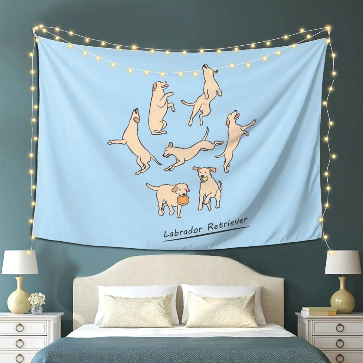 Playing Light Yellow Lab Labrador Retriever Tapestry Wall Hanging Aesthetic Home Decor Tapestries for Dorm Room
Playing Light Yellow Lab Labrador Retriever Tapestry Wall Hanging Aesthetic Home Decor Tapestries for Dorm Room