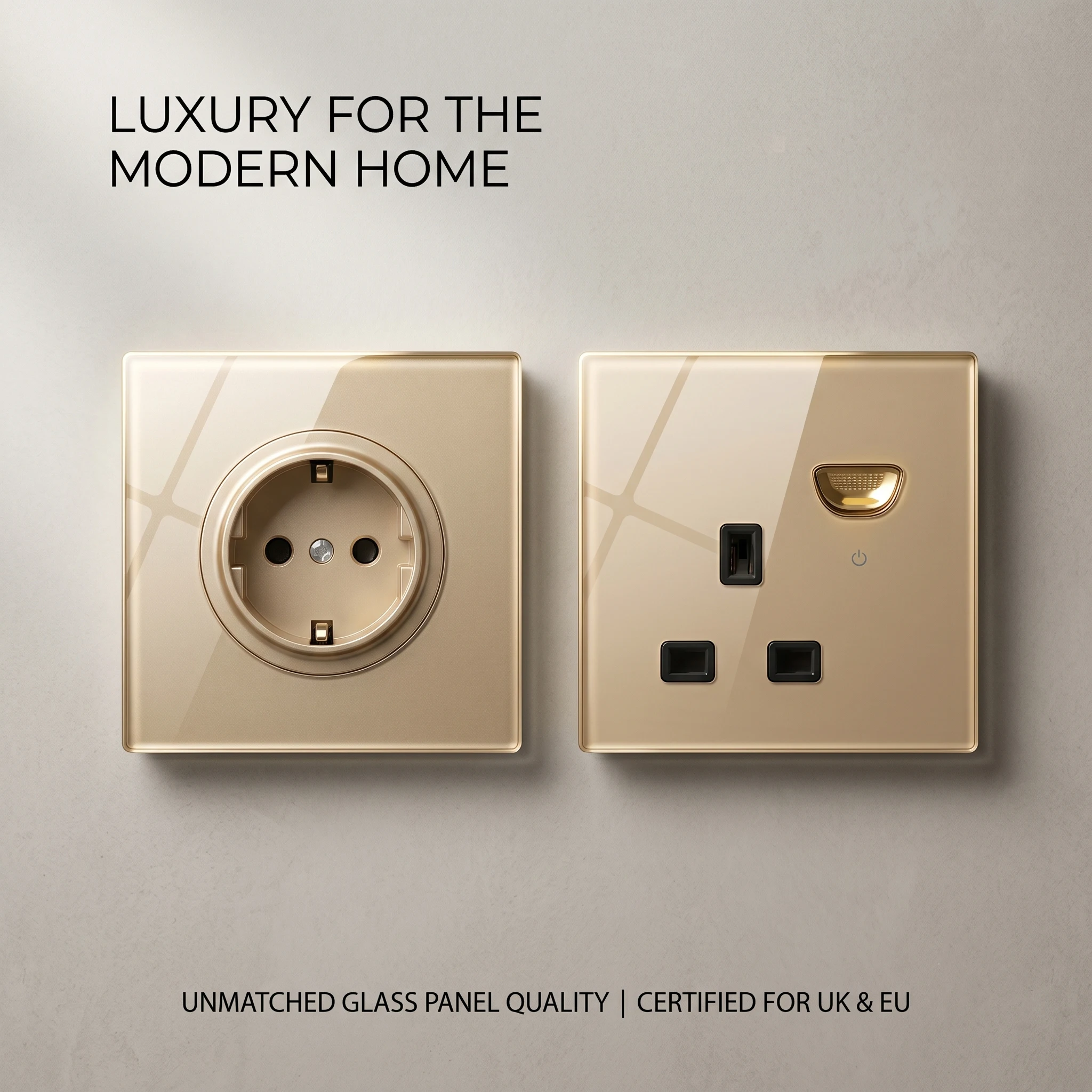 16A Gold Glass Wall Socket EU UK Standard Reset Switch 1/2/3/4 Gang Mechanical Toggle Dual USB Socket Retro Power Outlet
16A Gold Glass Wall Socket EU UK Standard Reset Switch 1/2/3/4 Gang Mechanical Toggle Dual USB Socket Retro Power Outlet