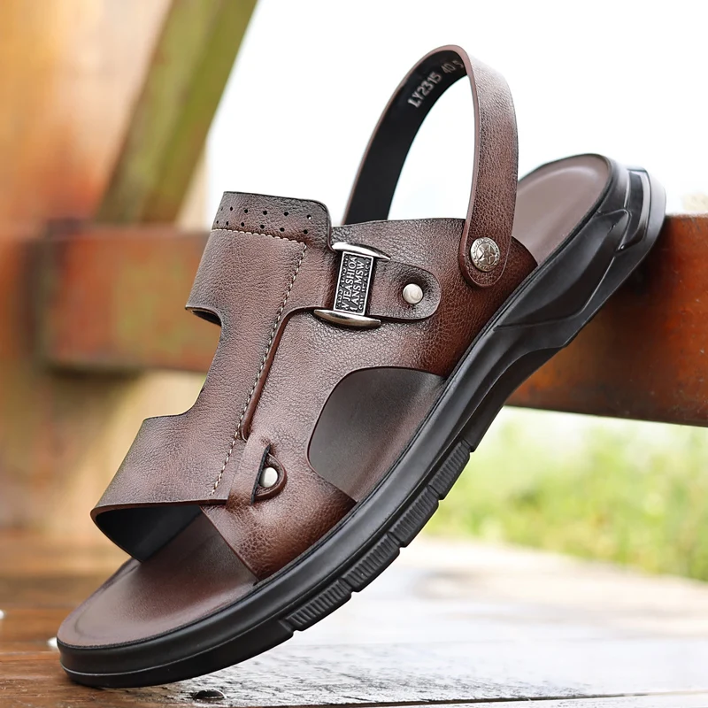 Second Layer Cowhide Casual Slippers, Split Leather Breathable Slide Sandals Lightweight Non Slip Indoor Outdoor Beach Footwear
Second Layer Cowhide Casual Slippers, Split Leather Breathable Slide Sandals Lightweight Non Slip Indoor Outdoor Beach Footwear