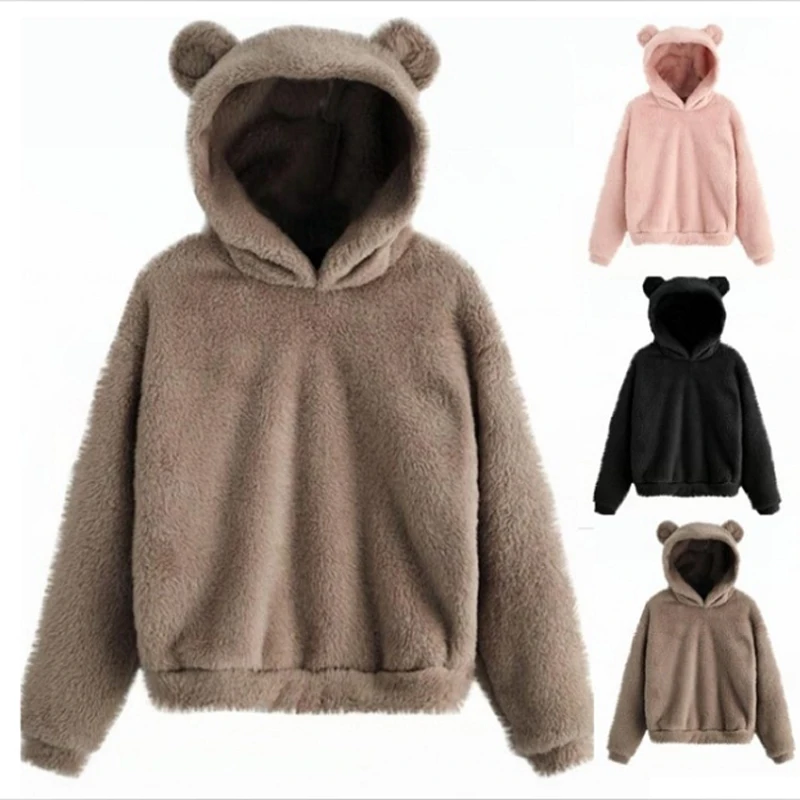 Autumn Winter Women's Hoodies Winter Women Long Sleeve Rabbit Ear Hood Sweatshirt Cute Plush Warm Casual Hoodie Tops
Autumn Winter Women's Hoodies Winter Women Long Sleeve Rabbit Ear Hood Sweatshirt Cute Plush Warm Casual Hoodie Tops