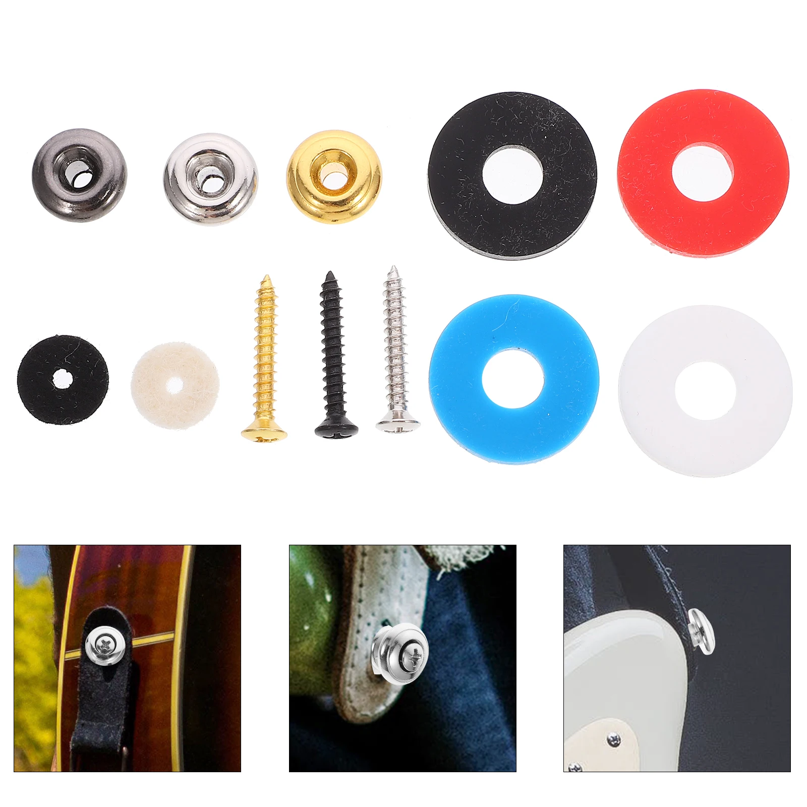 12Pcs Guitar Strap Button Easy to Install Material No Rust Pitting Suitable for Acoustic Electric Guitar
12Pcs Guitar Strap Button Easy to Install Material No Rust Pitting Suitable for Acoustic Electric Guitar