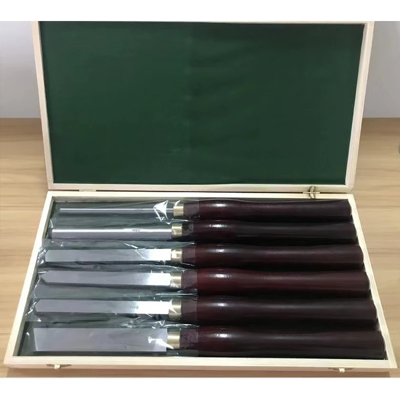 6pcs/set HSS Lathe Set Woodworking Turning Tool set HSS High Speed Steel Semicircle Knife Hand-held Wooden Turning Tool
6pcs/set HSS Lathe Set Woodworking Turning Tool set HSS High Speed Steel Semicircle Knife Hand-held Wooden Turning Tool