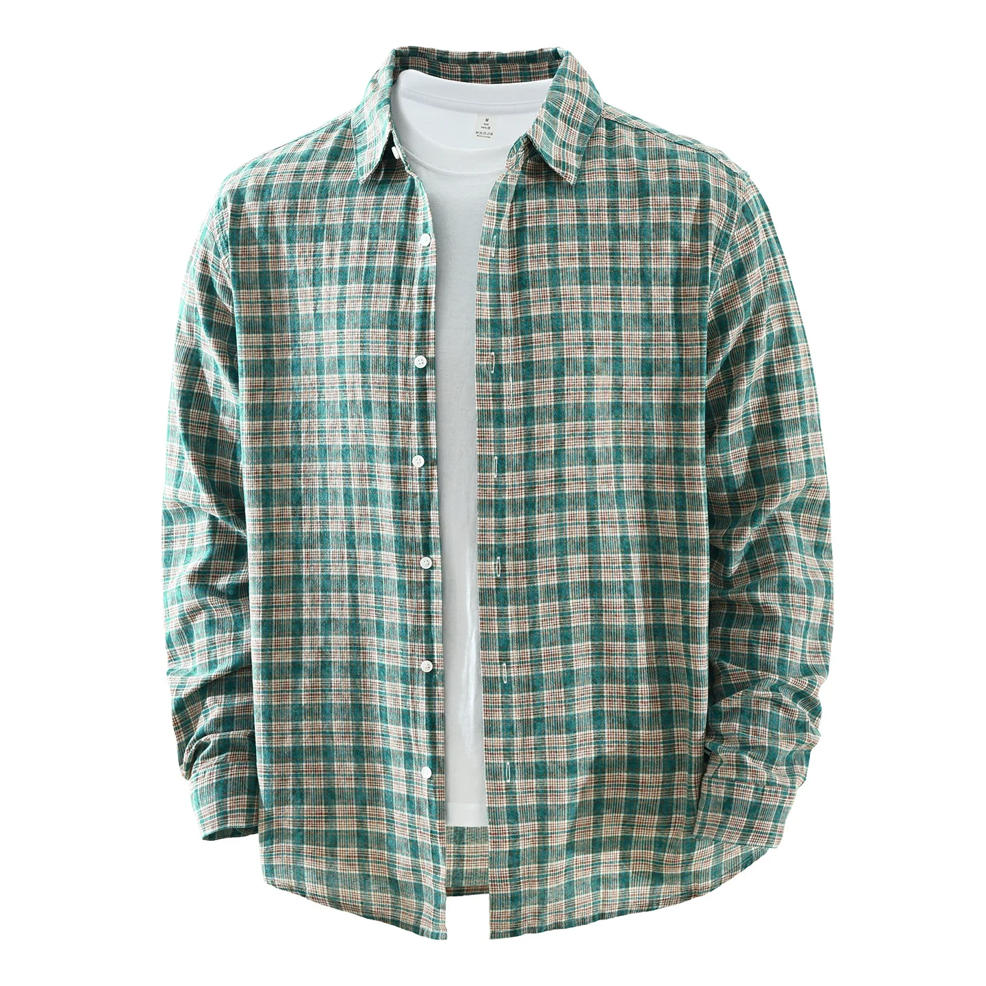 Green Plaid Long Sleeve Cotton Shirt Men's Casual Outerwear Street Style Spring New Fashion Trendy Handsome Coat
Green Plaid Long Sleeve Cotton Shirt Men's Casual Outerwear Street Style Spring New Fashion Trendy Handsome Coat