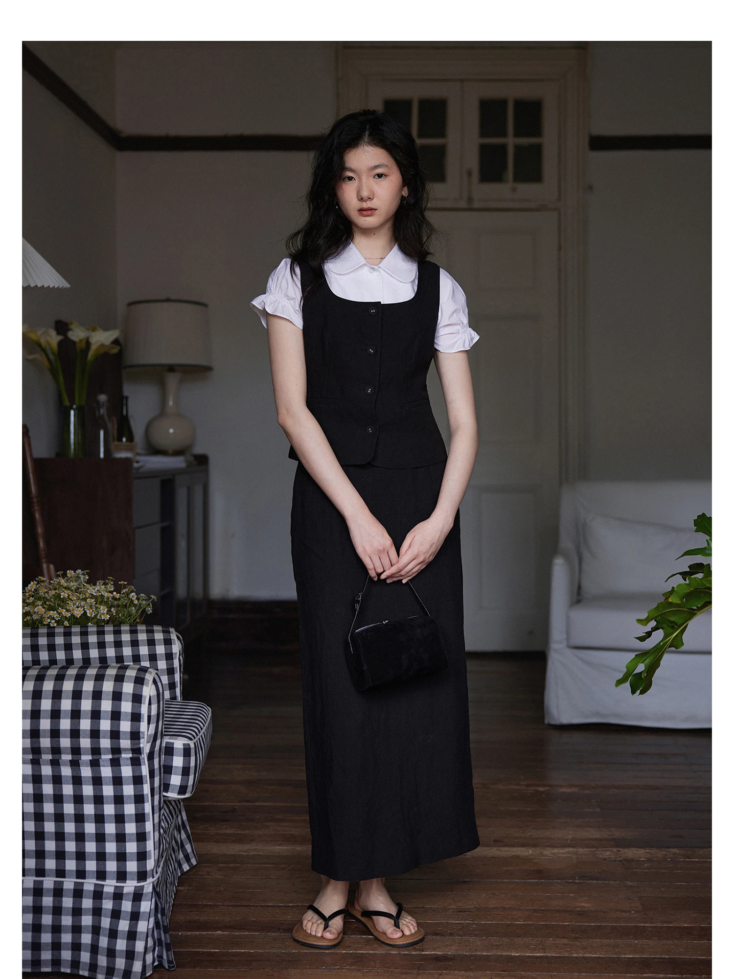 Nice People Doll Collar Vest Skirt Set Fashionable Workwear for Women in Their Late Twenties And Early Thirties Spring 2024
Nice People Doll Collar Vest Skirt Set Fashionable Workwear for Women in Their Late Twenties And Early Thirties Spring 2024