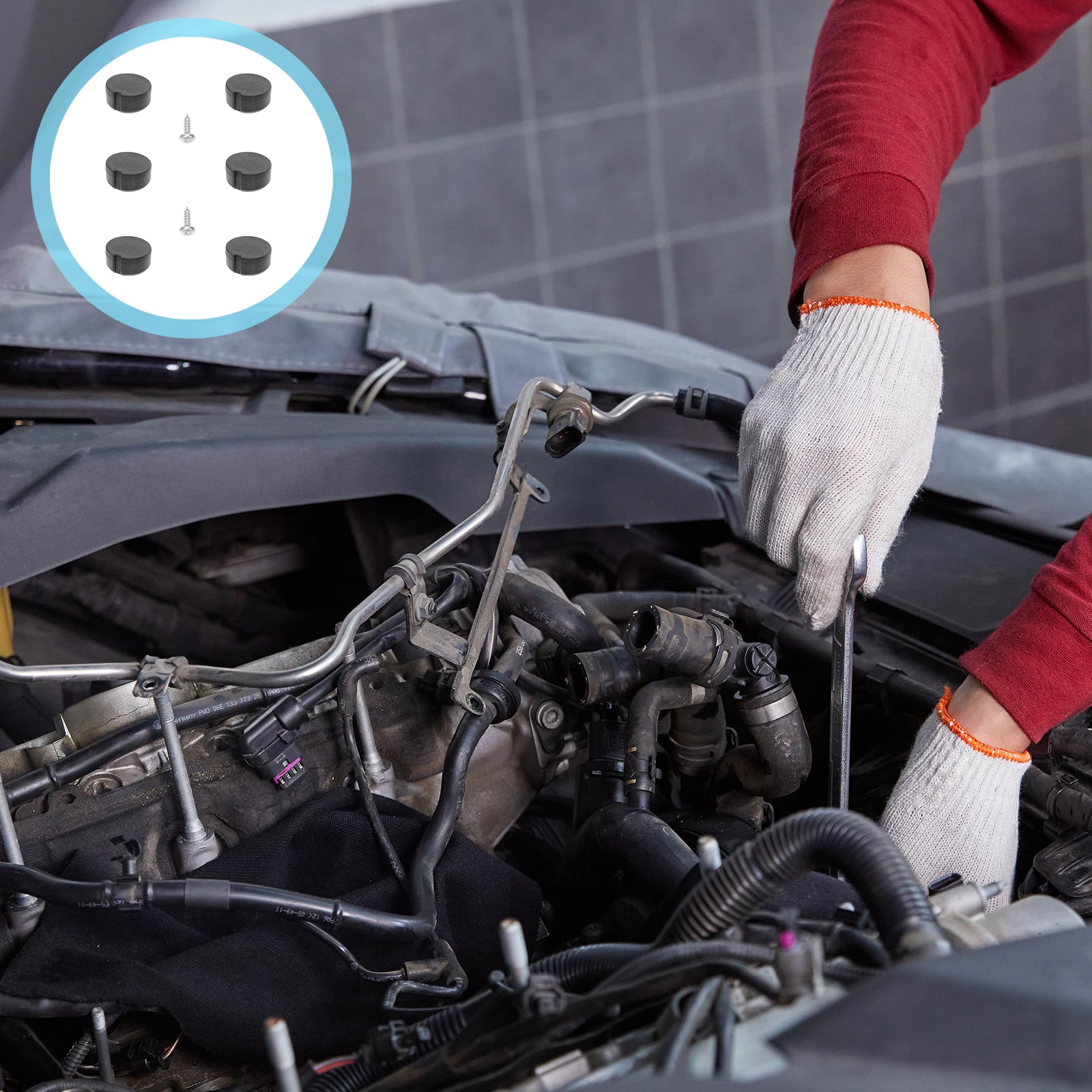 6pcs Black Automotive Dust Cap Cover Replacement Durable PP Impact Resistant Car Parts Compatible Model Dustproof Easy 
6pcs Black Automotive Dust Cap Cover Replacement Durable PP Impact Resistant Car Parts Compatible Model Dustproof Easy