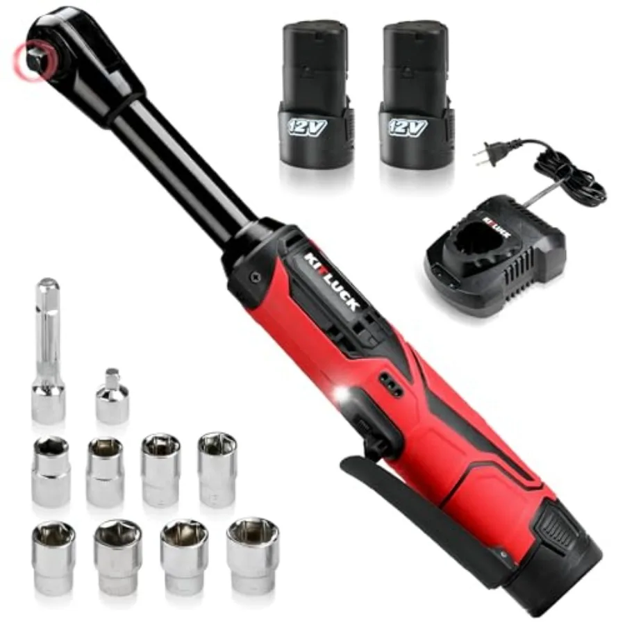 Cordless Electric Ratchet Wrench Set 3/8" 12V Extended Power Ratchet Tool Kit 41 Ft-Lbs Cordless Ratchet with 8 Sockets 1/4" ad
Cordless Electric Ratchet Wrench Set 3/8" 12V Extended Power Ratchet Tool Kit 41 Ft-Lbs Cordless Ratchet with 8 Sockets 1/4" ad