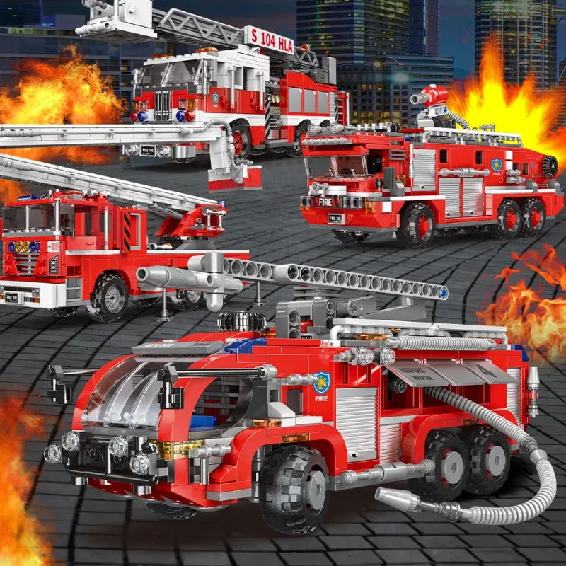 Simulation Movable Fire Truck Building Blocks, City Firefighter Rescue Engineering Vehicle Model Kit for Home Display and Gift
Simulation Movable Fire Truck Building Blocks, City Firefighter Rescue Engineering Vehicle Model Kit for Home Display and Gift