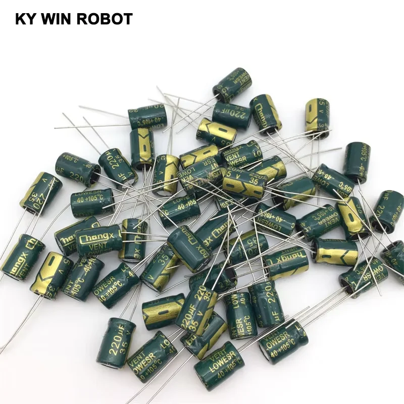 100pcs 220uF 35V 105C Electrolytic Capacitor 35V 220UF 8x12mm Aluminum Electrolytic Capacitor
100pcs 220uF 35V 105C Electrolytic Capacitor 35V 220UF 8x12mm Aluminum Electrolytic Capacitor