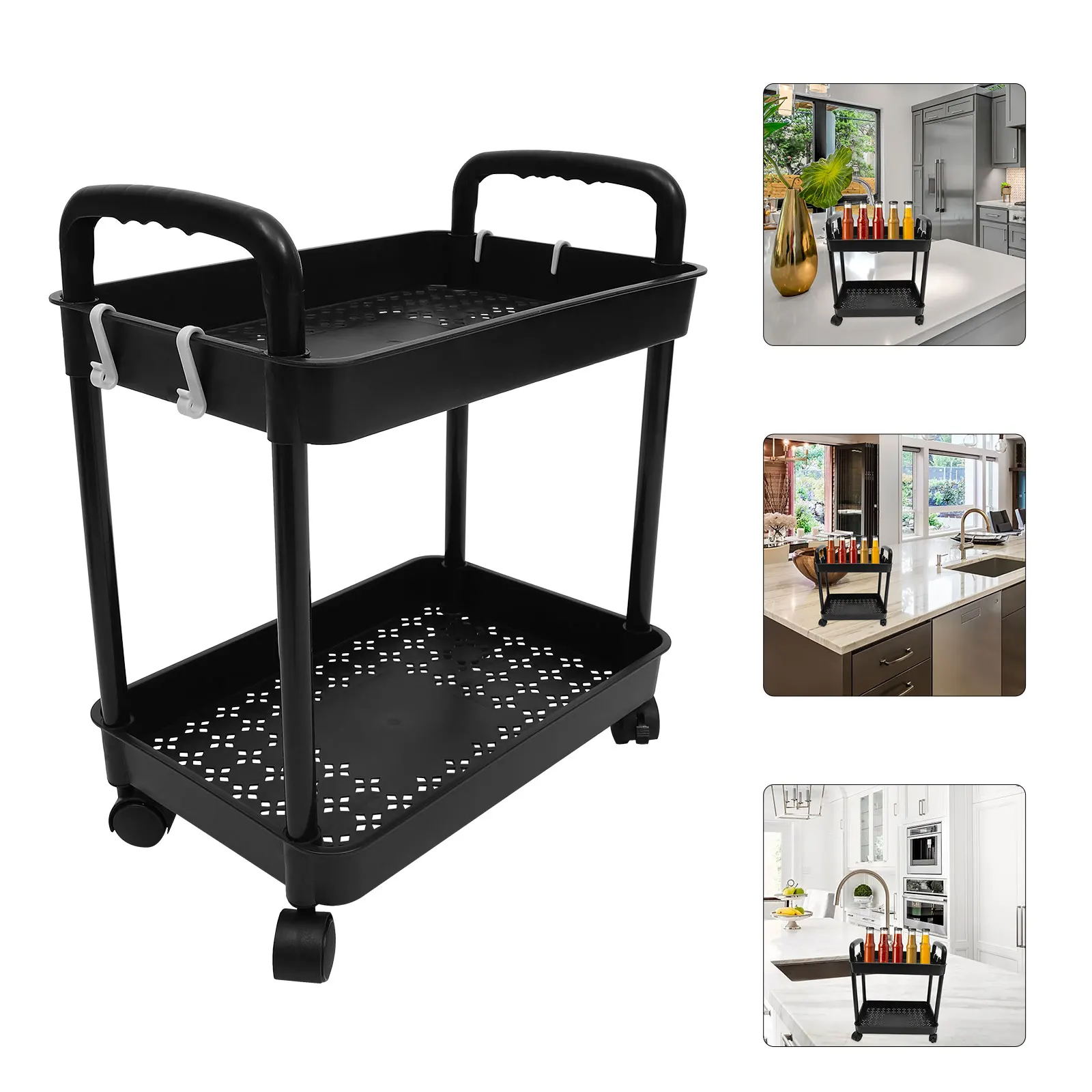 2 Tier Rolling Storage Cart Double Layer Mobile Organizer 50Kg Capacity With Wheels Multi-Use Utility Cart For Kitchen Bathroom
2 Tier Rolling Storage Cart Double Layer Mobile Organizer 50Kg Capacity With Wheels Multi-Use Utility Cart For Kitchen Bathroom