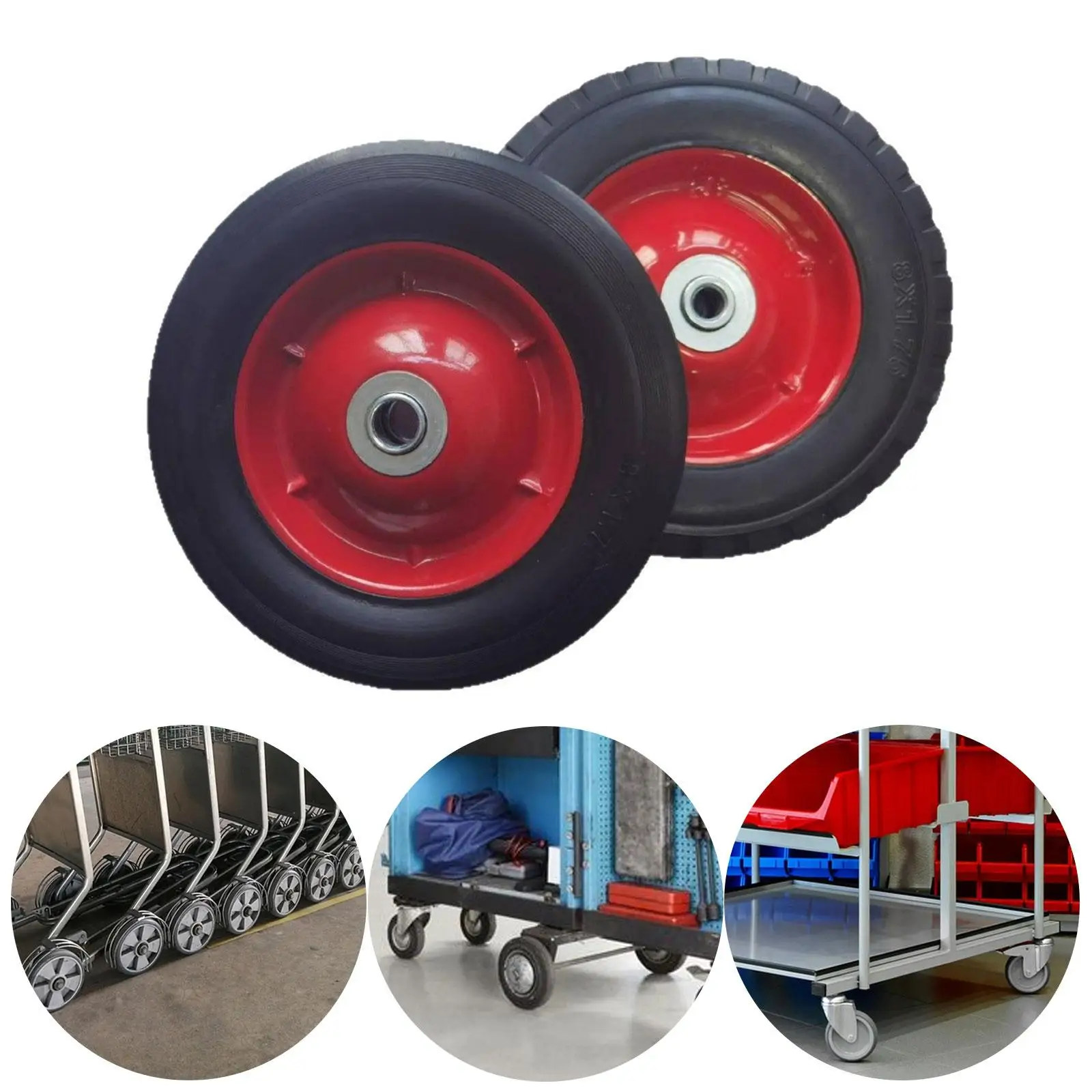 8 Inch Ball Bearing Replacement Wheels for Wheelbarrow Garden Cart Hand Truck Foldable Wagon
8 Inch Ball Bearing Replacement Wheels for Wheelbarrow Garden Cart Hand Truck Foldable Wagon