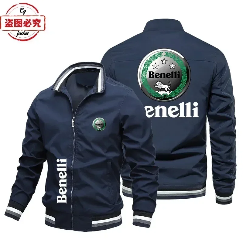 Куртка с принтом логотипа мотоциклетной марки Benelli, свободная мужская куртка с длинными рукавами, воротником-стойкой и молнией, гоночный костюм Benelli.
Куртка с принтом логотипа мотоциклетной марки Benelli, свободная мужская куртка с длинными рукавами, воротником-стойкой и молнией, гоночный костюм Benelli.