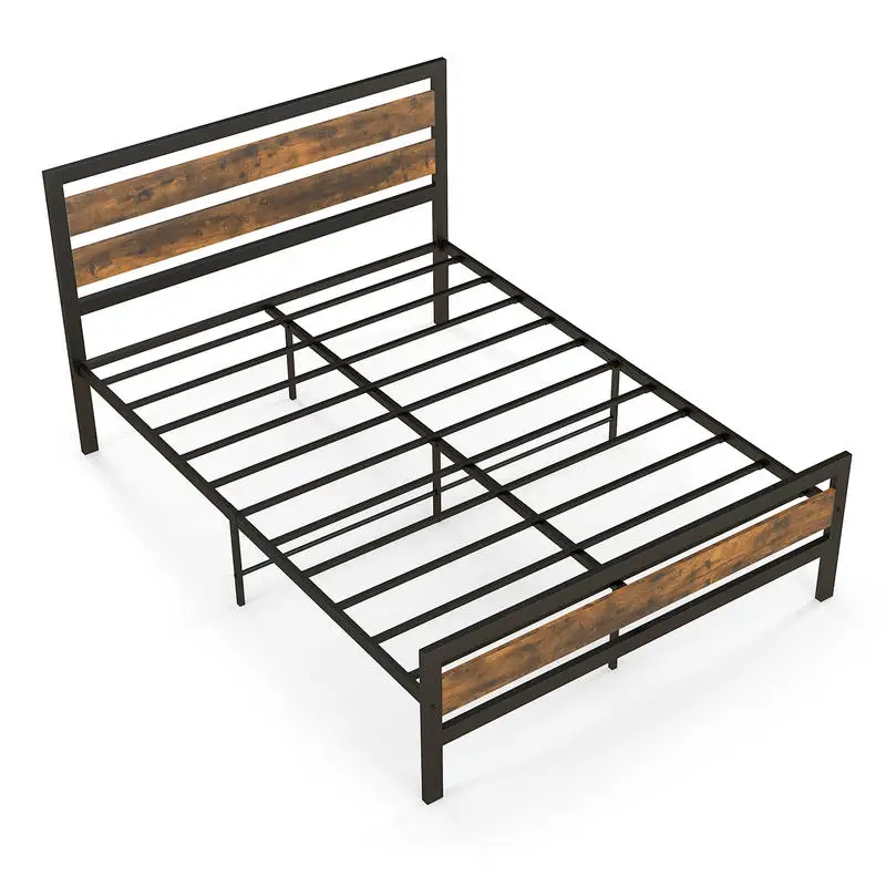 Full/Queen Industrial Bed Frame with Rustic Headboard and Footboard-Full Size
Full/Queen Industrial Bed Frame with Rustic Headboard and Footboard-Full Size