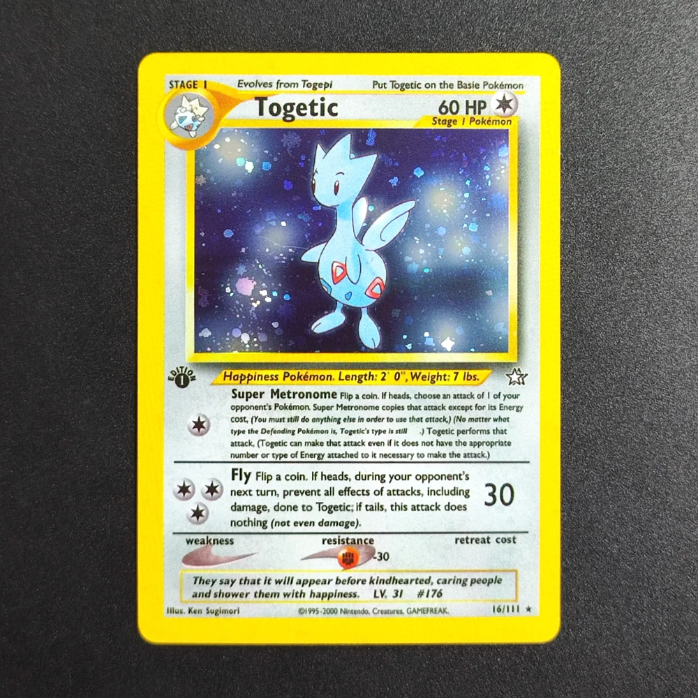 DIY Proxy Pokemon TCG Card 2000 EN Togetic 16 Super Rare Collectibles Card Single Classic Game Anime Cards Toys
DIY Proxy Pokemon TCG Card 2000 EN Togetic 16 Super Rare Collectibles Card Single Classic Game Anime Cards Toys