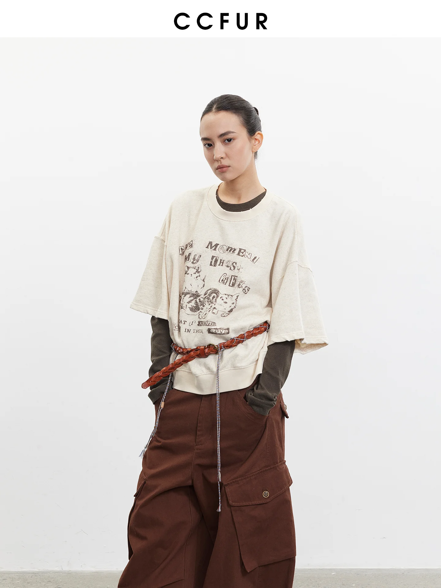 CECICC Skin-Friendly Breathable Pure Cotton Hand-Drawn Graffiti round Neck Shoulder-Drift Short Sleeve Sweatshirt T-Shirt Cut...
CECICC Skin-Friendly Breathable Pure Cotton Hand-Drawn Graffiti round Neck Shoulder-Drift Short Sleeve Sweatshirt T-Shirt Cut...