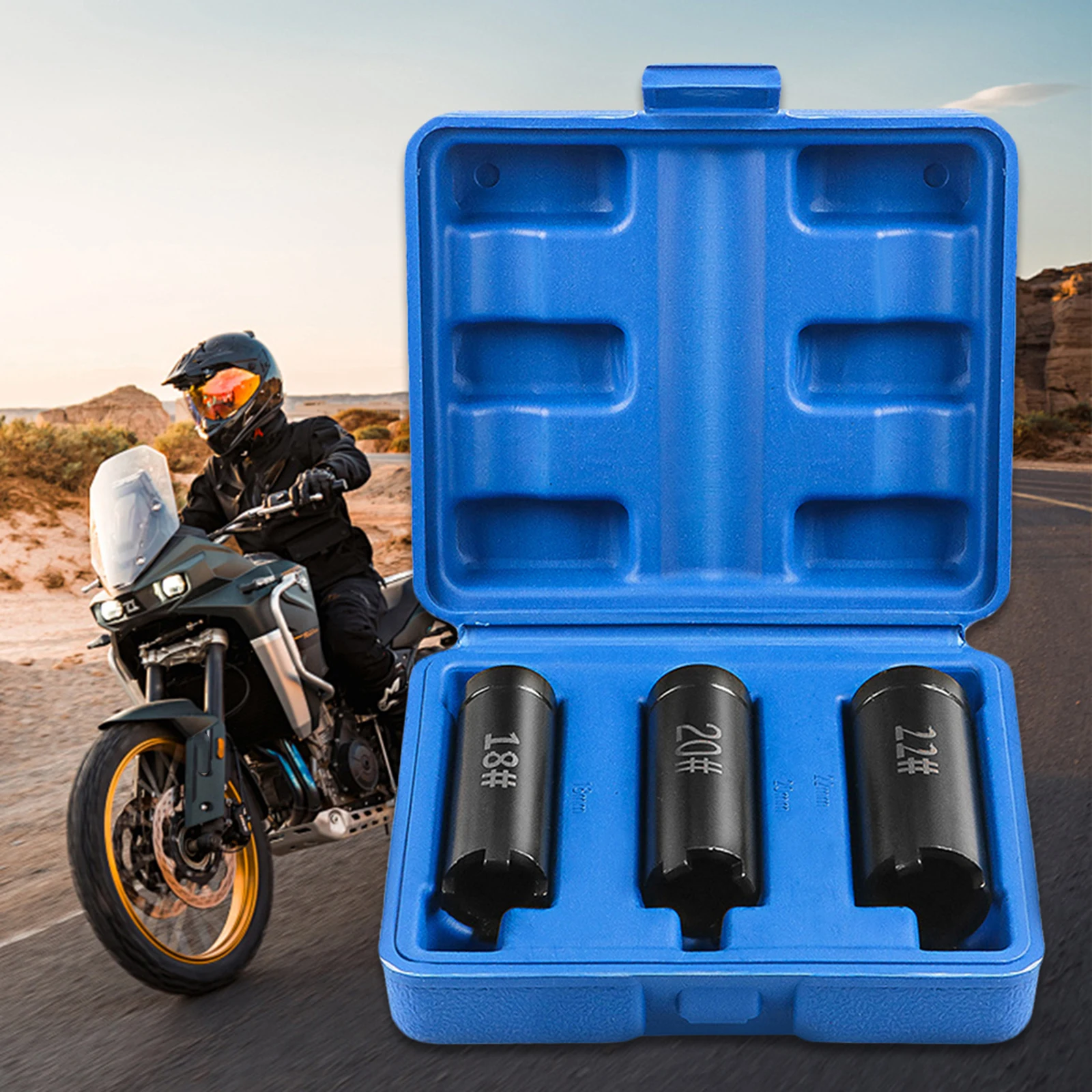 3pcs Starter Disk Removal Tool 18mm 20mm 22mm Motorcycle Repair Wrench Tool Four Claw Socket Hand Tool for Scooter Repair
3pcs Starter Disk Removal Tool 18mm 20mm 22mm Motorcycle Repair Wrench Tool Four Claw Socket Hand Tool for Scooter Repair