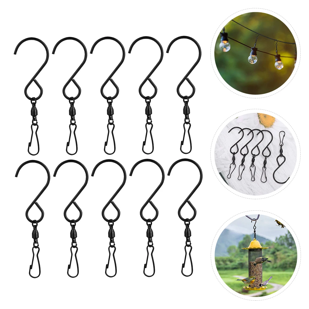 10 Pcs Swivel Hooks Clips for Hanging Wind Socks Bird Feeders 360 Degree Rotating Display Hanger Stainless Steel Black
10 Pcs Swivel Hooks Clips for Hanging Wind Socks Bird Feeders 360 Degree Rotating Display Hanger Stainless Steel Black
