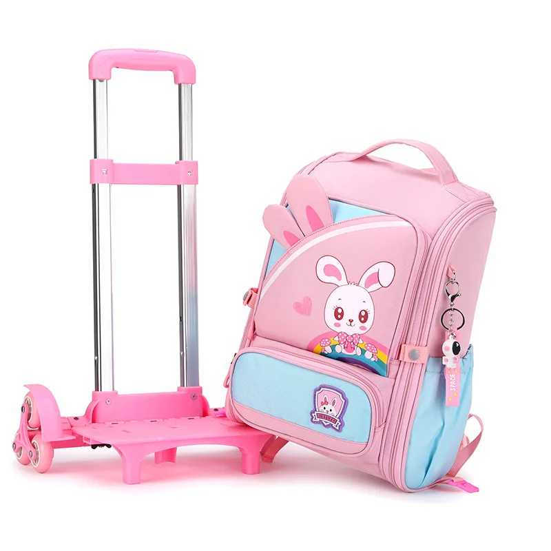 Cute Rabbit student Trolley Bag for girls kids School Rolling backpacks Wheeled backpack School bags with wheels Trolley Satchel
Cute Rabbit student Trolley Bag for girls kids School Rolling backpacks Wheeled backpack School bags with wheels Trolley Satchel