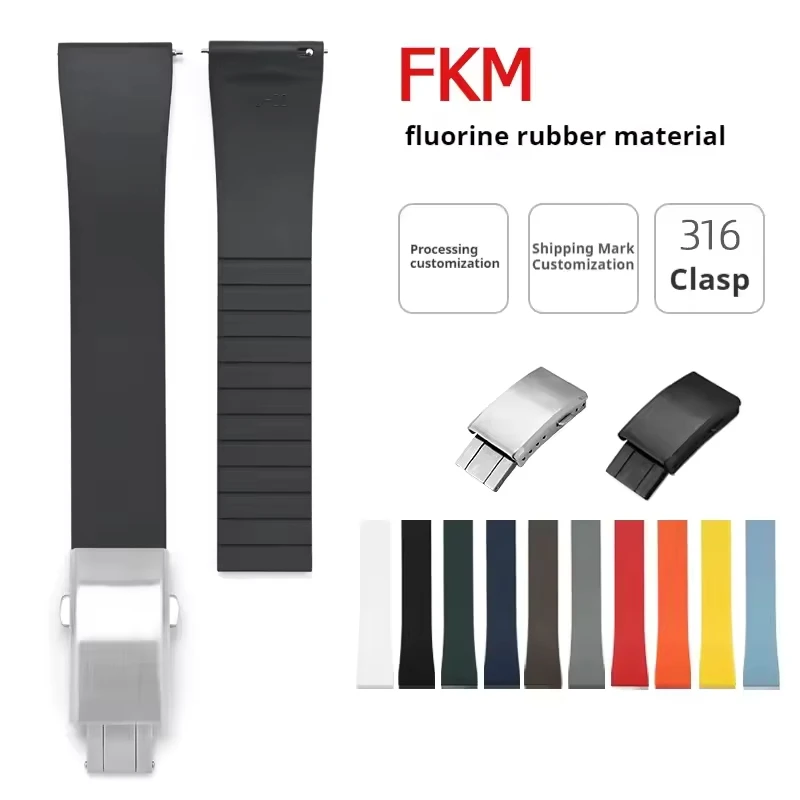 Fluoro Rubber Watch Band FKM Strap 18/19/20/21/22mm Quick Release Folding Buckle Adjustable Universal Bracelet for Men Women
Fluoro Rubber Watch Band FKM Strap 18/19/20/21/22mm Quick Release Folding Buckle Adjustable Universal Bracelet for Men Women