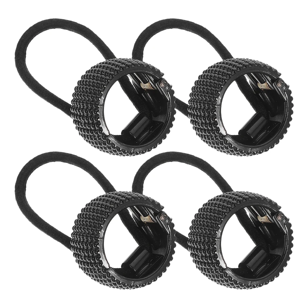 4 Pcs Ponytail Cuff Hair Ties Fashionable Comfortable Elastic Black Women Accessories Versatile Hair Ring Holder
4 Pcs Ponytail Cuff Hair Ties Fashionable Comfortable Elastic Black Women Accessories Versatile Hair Ring Holder