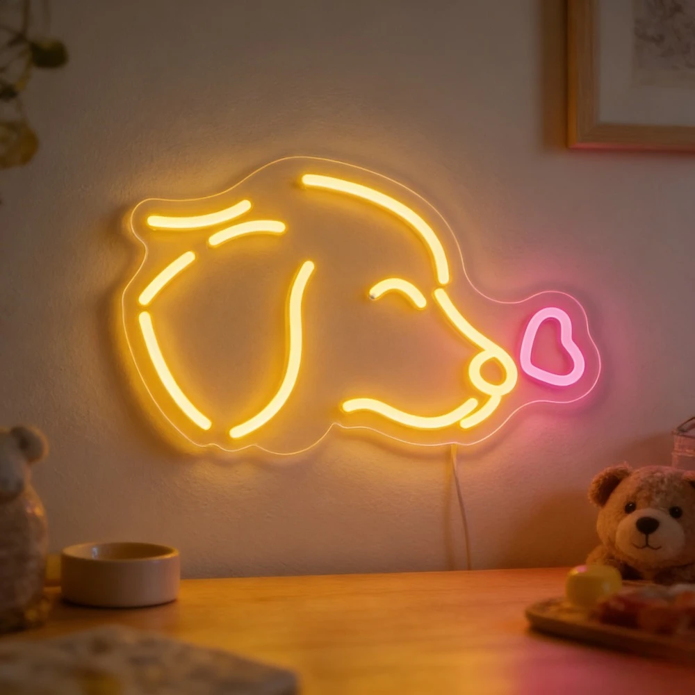 Cute Dog Heart Neon Sign LED Night Light Pet Animal Lover Gift Nursery Bedroom Wall Art Decoration USB Powered
Cute Dog Heart Neon Sign LED Night Light Pet Animal Lover Gift Nursery Bedroom Wall Art Decoration USB Powered