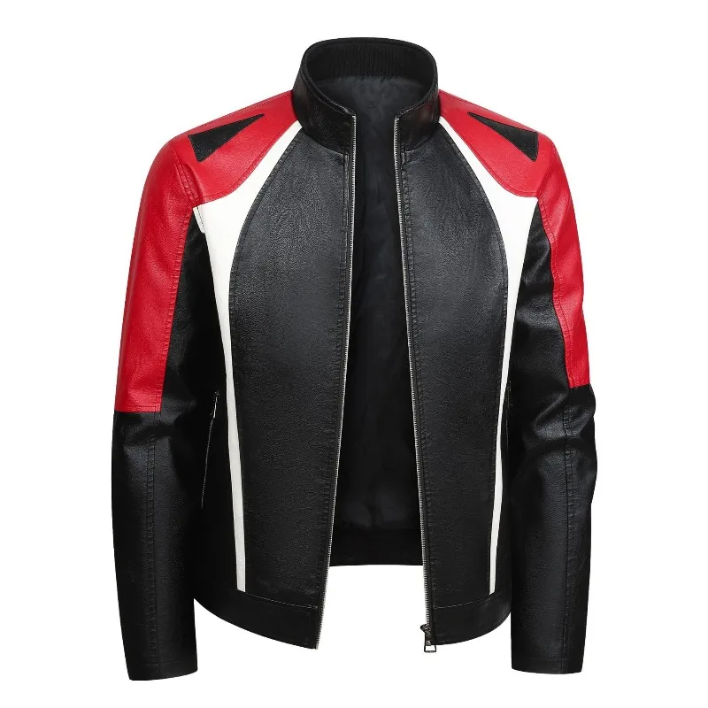 New Men Fashion Streetwear Slim Motorcycle Leather Jackets Male Stand Collar Casual Spliced PU Leather Coats Thin Fit Jackets 5X
New Men Fashion Streetwear Slim Motorcycle Leather Jackets Male Stand Collar Casual Spliced PU Leather Coats Thin Fit Jackets 5X