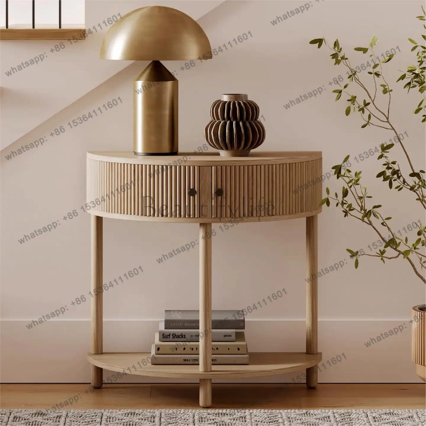 French retro entrance table medium antique solid wood semi-round entrance cabinet
French retro entrance table medium antique solid wood semi-round entrance cabinet