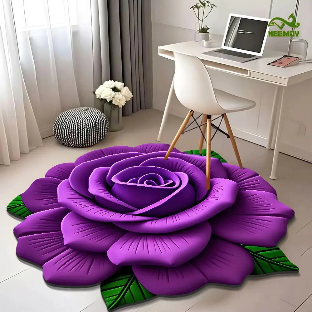 Thickened 3D Floor Mat Household Use Peony Flower Carpet Living Room Flower Floor Mat Crystal Velvet Carpet Flower Shaped Mat
Thickened 3D Floor Mat Household Use Peony Flower Carpet Living Room Flower Floor Mat Crystal Velvet Carpet Flower Shaped Mat