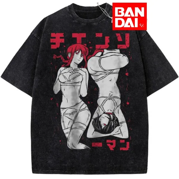 Chainsaw Man Makima Reze Acid Wash Oversized Cotton T Shirt 2026 Summer Streetwear Anime Graphic Tee for Men Women
Chainsaw Man Makima Reze Acid Wash Oversized Cotton T Shirt 2026 Summer Streetwear Anime Graphic Tee for Men Women